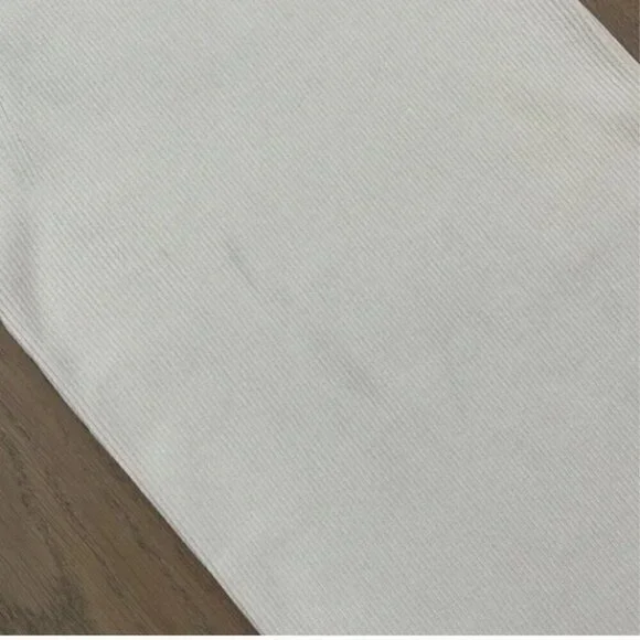 NWOT - Zara - Stretchy White Ribbed Pencil Skirt / Maxi - M - Picture 3 of 4